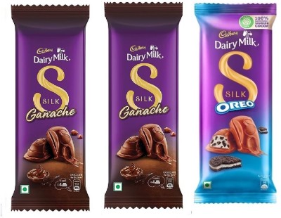 Cadbury Silk Ganache Chocolate & Silk Oreo Chocolate Bars(3 x 58.67 g)