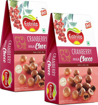 Eatriite Milk-chocolate Coated Cranberries 400g Bites(2 x 200 g)