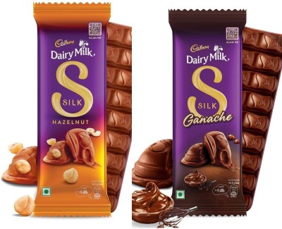 Cadbury Silk Hazelnut 143g & Silk Ganache 58g Bars(2 x 100.5 g)