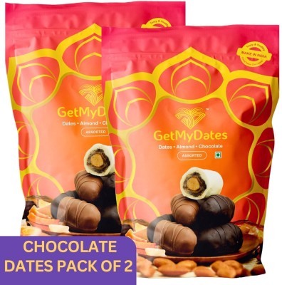 Getmydates Dates Chocolate With Almond Gift Pack of 2 Bites(2 x 120 g)