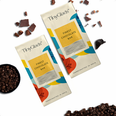TinyGlads Raisin Coffee Dark Chocolate Bars - Duo Pack Bars(2 x 80 g)