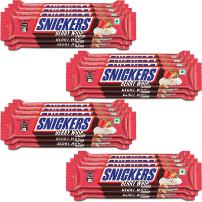 SNICKERS Berry Whip Flavour Chocolate Loaded with Peanuts, Nougat & Caramel Bars(528 g)