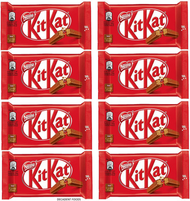 Decadent Foods Nestles Kit Kat 4 Finger with Smooth Milk Chocolate Bars(8 x 41.5 g)