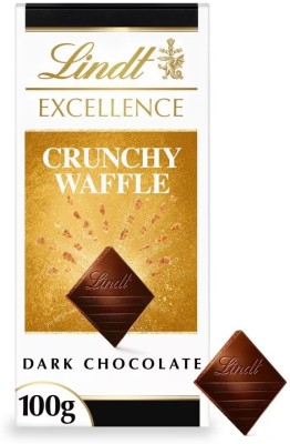 LINDT Excellence Dark Chocolate with Crunchy Waffle Bars(100 g)