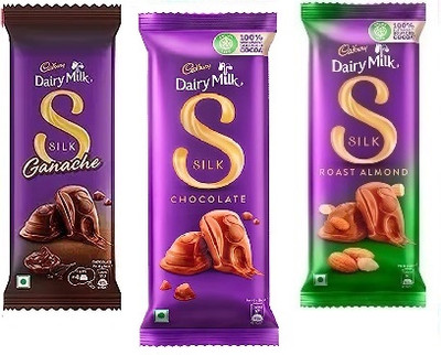 Cadbury Silk Ganach & silk Chocolate & Silk Roast Almond Bars(3 x 1 g)