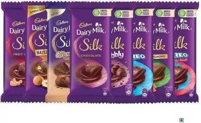Cadbury S_CADBURY SMALL SILK ALL FLAVOUR COMBO PACK 8 Bars(8 x 60 g)