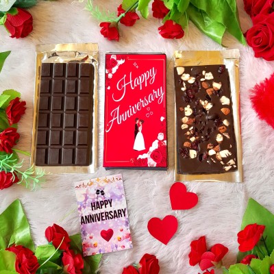 Expelite Happy Anniversary Chocolate Bar Gift for Boyfriend -100 gm Happy Anniversary Chocolate gift Box for Girlfriend Bars(100 g)