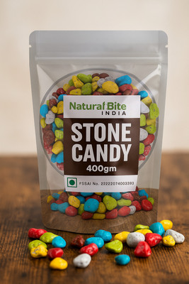 Natural Bite India Milk Stone Chocolate | Marble Chocolate Crackles | Caramels Sweet Candy chocolate Cotton Candy(400 g)
