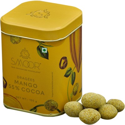 Smoor Premium Chocolate Coated Mango Dragees| Creamy Couverture Chocolate Truffles, Bites(100 g)