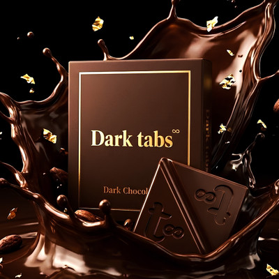 Dark Tabs Chocolate for Romance | Mood Uplifting Tabs Chocolate for Couples | Gift Pack Bar Gift Pack(20 g)