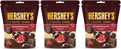 HERSHEY'S Exotic Dark Chocolate Pomegranate Fudges(3 x 33 g)