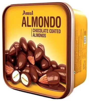 Amul Almondo Roasted Almonds Coated With Milk Chocolate | Bars(199 g)