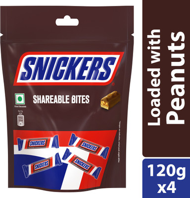 SNICKERS Shareable Bites Bars  (4 X 120 G) For Rs. 318 @ 50 %