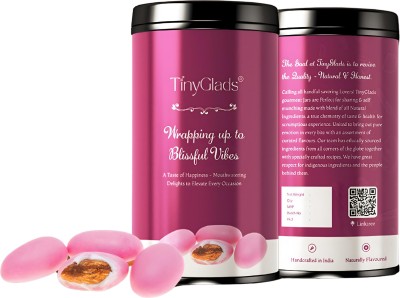 TinyGlads Chocolate Coated Rosepetal Almonds Jar, 250 Grams Truffles(1 Units)