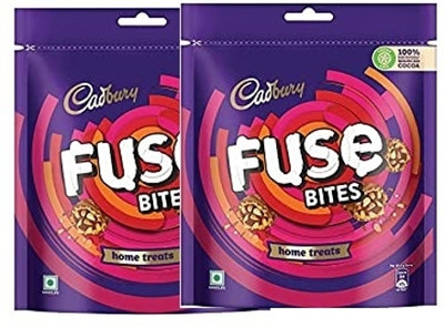 Cadbury Fuse Peanut Caramel filled Chocolate Home Treats Bars(2 x 54.25 g)