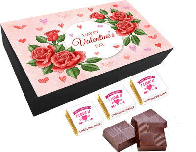 CHOCOINDIANART Classic Happy Valentine Day 6pcs Delicious Chocolate Gift (17) Truffles(6 Units)