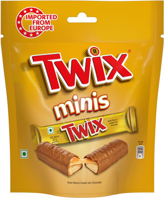 Twix Minis Cookie Caramel Filled Chocolate Pack Bars(100 g)
