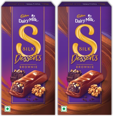 Cadbury Dairy Milk Silk Desserts Brownie Chocolate Bars(2 x 140 g)