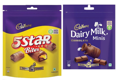 Cadbury 5 Star Chocolate & Milk minis Chocolate Bars(2 x 155 g)