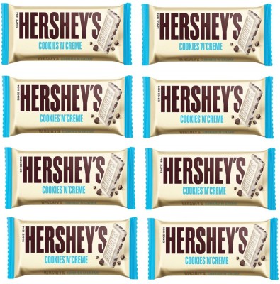 HERSHEY'S Bar Cookies n Creme Pack of 8 Bars(8 x 40 g)