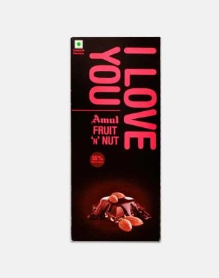 Amul Fruit N Nut Chocolate I Love You RICH IN COCOA CHOCLATE Bars(151 g)