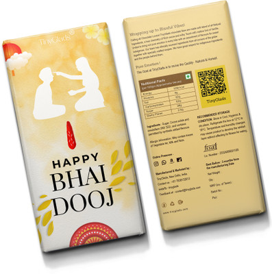 TinyGlads Bhaiya Dooj Gift Chocolate Bars | Premium Festive gift Bars(80 g)