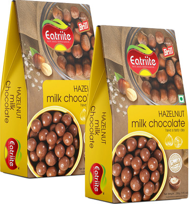 Eatriite Hazelnut Milk Chocolate (Milk-chocolate coated whole hazelnuts) 400g Bites Bites(2 x 200 g)