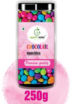 Hobby Herbs Chocolate Munchies 250gm |Chocolate Buttons | Chocolate for Cake Decorations | Truffles(250 g)