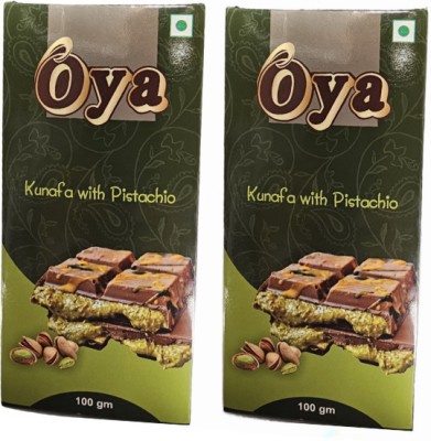 Oya Dubai Pistachio Kunafa Bar 100gm - Pack of 2 Bars(2 x 100 g)