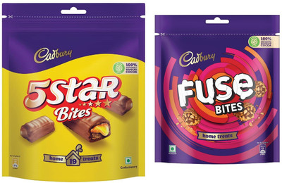Cadbury 5 Star Chocolate & Fuse Peanut Bars(2 x 149.5 g)