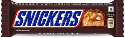 SNICKERS Peanut Filled Chocolate, Loaded with Nougat & Caramel Bars(40 g)