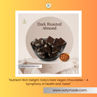 Ooty Made.Com Dark Roasted Almond Chocolate 500G Truffles(500 g)