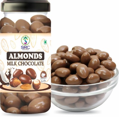 SRC Creations Milk Chocolate covered Almonds | Dry Fruit Chocolate | Badam Chocolate Caramels(100 g)