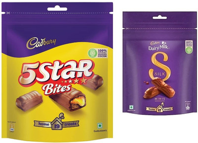 Cadbury 5 Star Chocolate & Dairy Milk Silk Chocolate Bars(2 x 176.5 g)