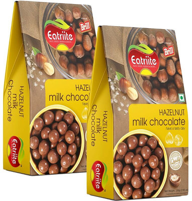 Eatriite Hazelnut Milk Chocolate (Milk-chocolate coated whole hazelnuts) 400g Bites(2 x 200 g)
