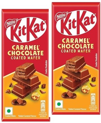 NESTLE Kitkat Caramel Chocolate Coated Bar RICH IN EVERY BITE CRISPY COCOA WAFER Bars(2 x 48 g)