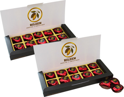 Bilzen Gift Box X2 I Gourmet Dark Chocolate Date and Almond I Khajoor with BadamA Bites(10 x 26 g)