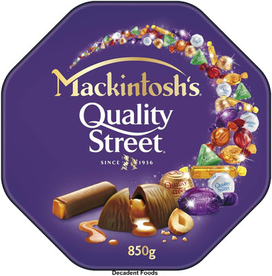 Decadent Foods Mackintosh Quality Street Assorted Milk and Dark Chocolates And Toffees Bars(850 g)