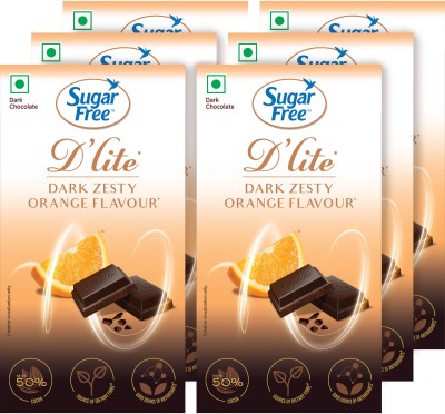 Sugarfree D'lite Zesty Orange Dark Chocolate Bars(6 x 40 g)