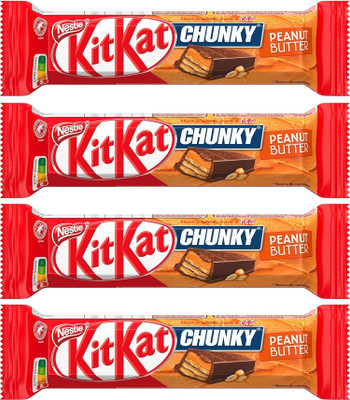 Nestle Kitkat Chunky Peanut Butter with Smooth Milk Chocolate Bars(4 x 42 g)