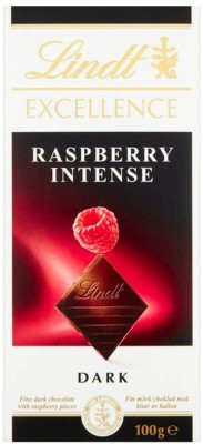 LINDT Excellence Raspberry Intense Dark Chocolate With Delicious Dried Raspberry Bars(100 g)