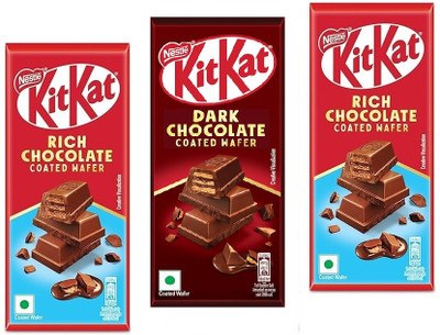 NESTLE KitkaT DARK & RICH Chocolate Coated Wafer RICH IN EVERY BITE CRISPY COCOA WAFER Bars(3 x 50 g)