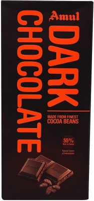 Amul DARK CHOCOLATE MADE FROM COCOA BEANS ULTIMATE DARK CHOCO WITH LOTS OF COCOA Bars(149 g)