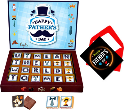 Expelite Happy fathers day Gift online - 24 pieces - Fathers day Chocolate gift for dad From daughter Bars(24 Units)