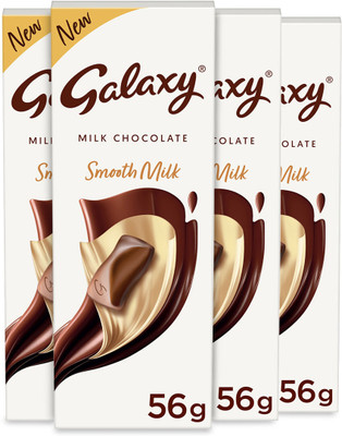 GALAXY Smooth Milk Chocolate Loaded with Goodness of Cocoa Bar Bars(4 x 56 g)