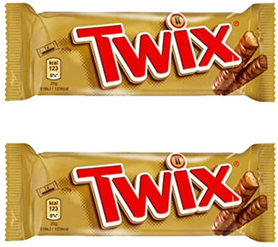 Twix Chocolate Biscuit Bars with Caramel Milk Chocolate Bars(2 x 50 g)