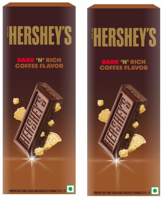 HERSHEY'S NEW CHOCOLATE DARK N RICH COFFEE FLAVOR chocolate Bars(2 x 89 g)
