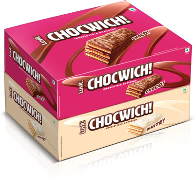 LuvIt Chocwich Brown & Chocwich White Crispy Wafer | Crunchy & Delicious | Bars(2 x 360 g)