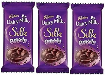 Cadbury Dairy Milk Silk Bubbly Chocolate Bar Bars(3 x 50 g)