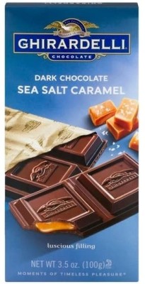 Ghirardelli Dark Chocolate with Sea Salt Caramel Filling Bars(100 g)